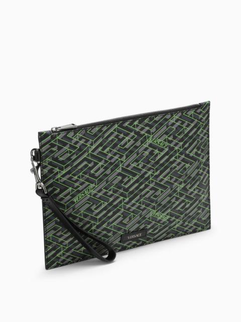 Versace La Greca Signature black/green pouch