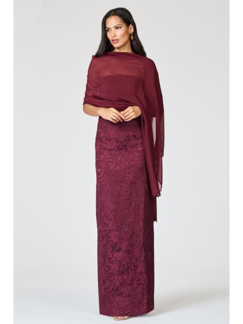 SACHIN & BABI EMBELLISHED EMMY SCARF - BORDEAUX