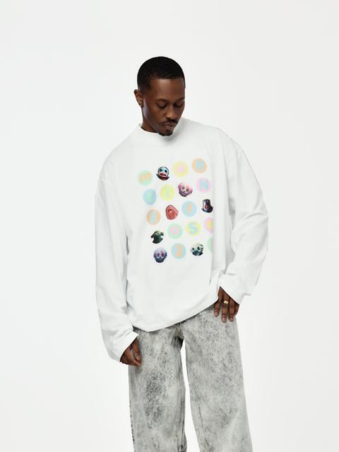 Martine Rose FUNNEL NECK L/S T-SHIRT (WHITE)