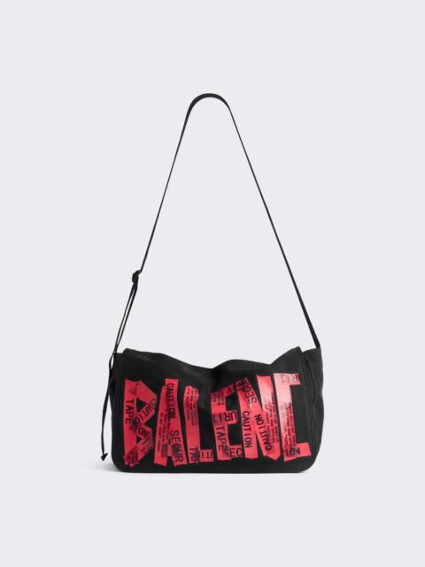BALENCIAGA Tape Type Flap Messenger Small 1065 Black/l Red