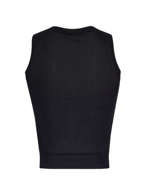 ADAM LIPPES Adam Lippes Cashmere & Silk-Blend Knit Shell