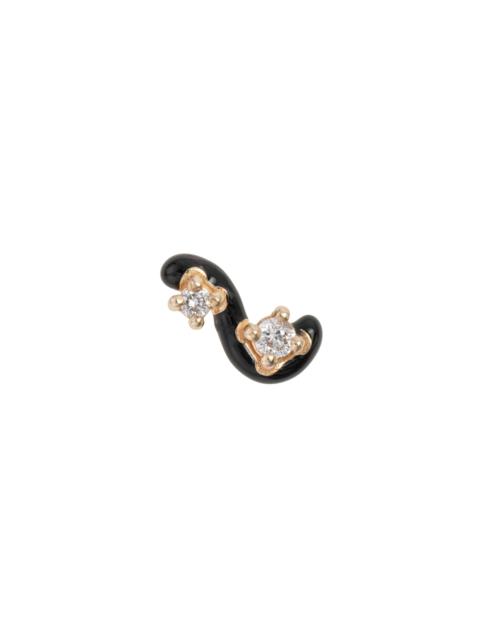 BEA BONGIASCA Bea Bongiasca Single Mini Loop Diamond Stud Earring in Black at Nordstrom