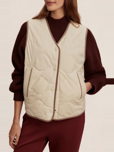 VARLEY Varley Lori Reversible Gilet in Ash Taupe /Birch at Nordstrom