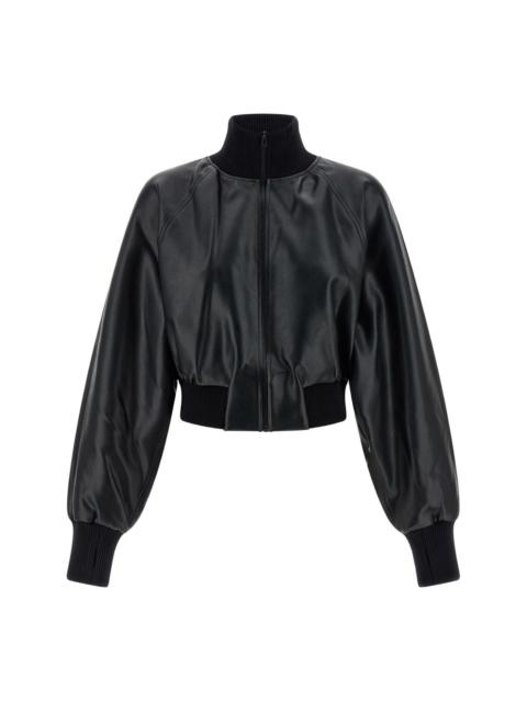 NORMA KAMALI Faux leather bomber jacket
