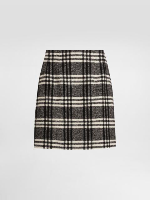 Dolce & Gabbana Wool blend check skirt