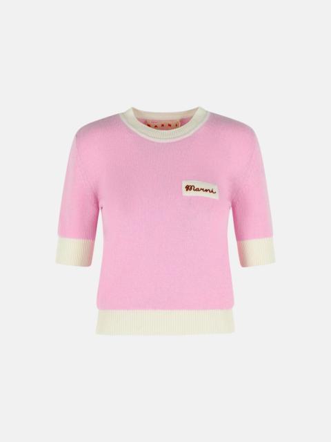 Marni PINK WOOL BLEND SWEATER