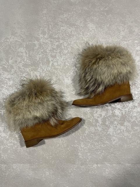 Christian Louboutin Vintage Christian Louboutin Fur Ankle Boots Shoes LGB Style