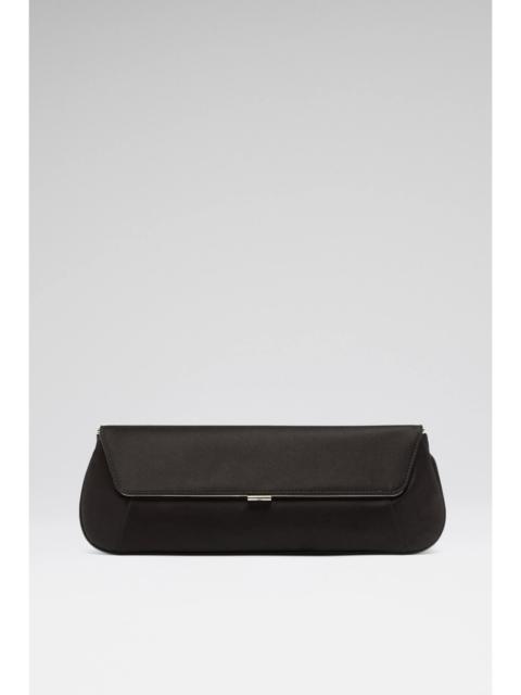 Amina Muaddi AMI CLUTCH BLACK SATIN