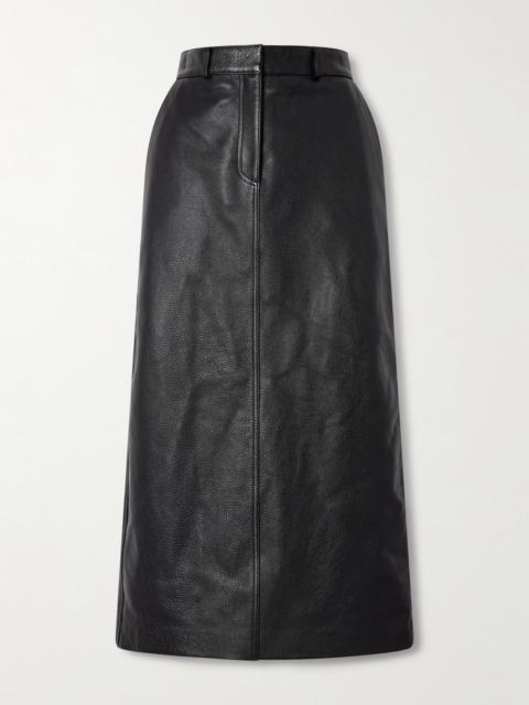 TOTEME Textured-leather Maxi Skirt