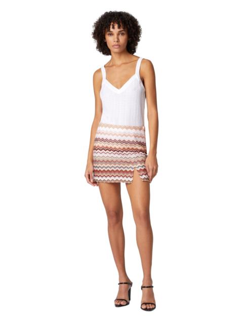 Missoni Missoni Mini Skirt With Lamé Serrated Zigzag Pattern And Slit in Multicoloured at Nordstrom