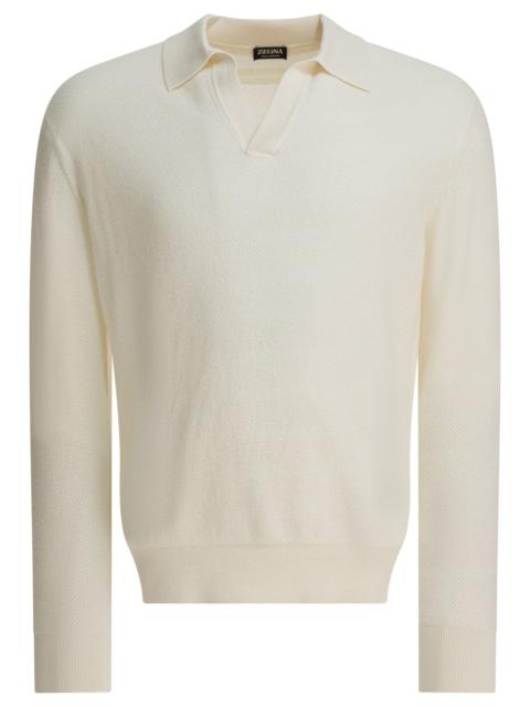 ZEGNA Zegna Cashmere Polo Sweater