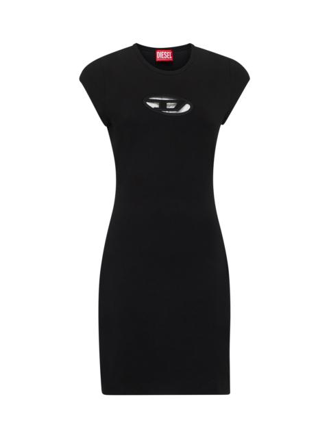Diesel Women Black Stretch Cotton D-Angiel Mini Dress