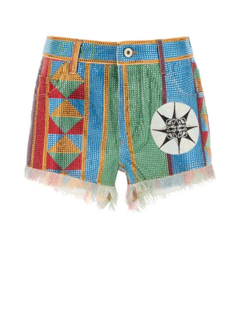 Loewe Loewe Paula's Ibiza Women Embellished Denim Paula S Ibiza Shorts