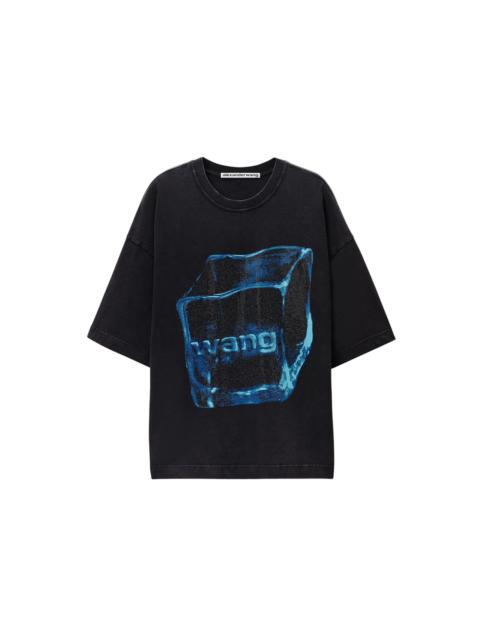 Alexander Wang SHORT SLEEVE TEE W/ HOTFIX GRAPHIC
