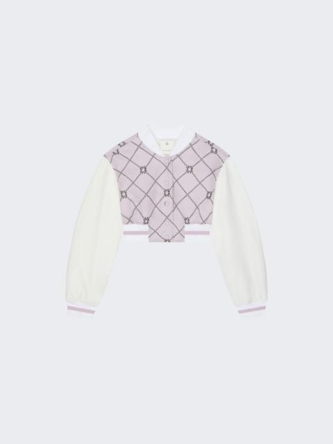 Givenchy Checked  Varsity Jacket Grey And Pink