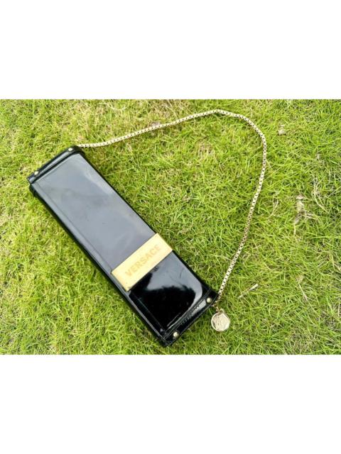 VERSACE Authentic Versace Medusa Leather Chain Pochette Bag