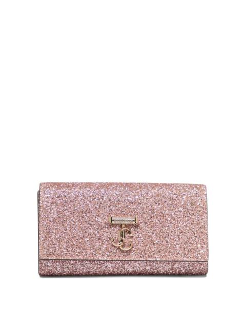 JIMMY CHOO "AVENUE" WALLET WITH PEARL STRAP