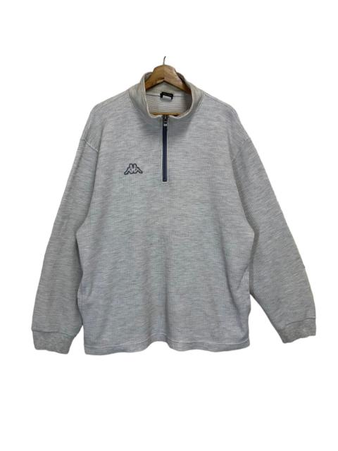 Other Designers Japanese Brand - Vtg 90s Kappa Made In Japan Small Logo Halfzip Sweatshirt