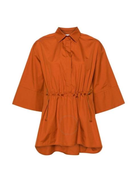 Max Mara March Cotton Poplin Drawstring Shirt