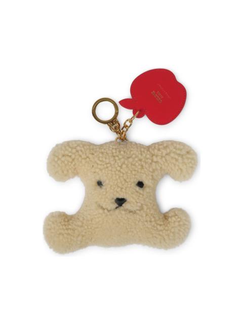 CELINE Shearling "triomphe" Keychain