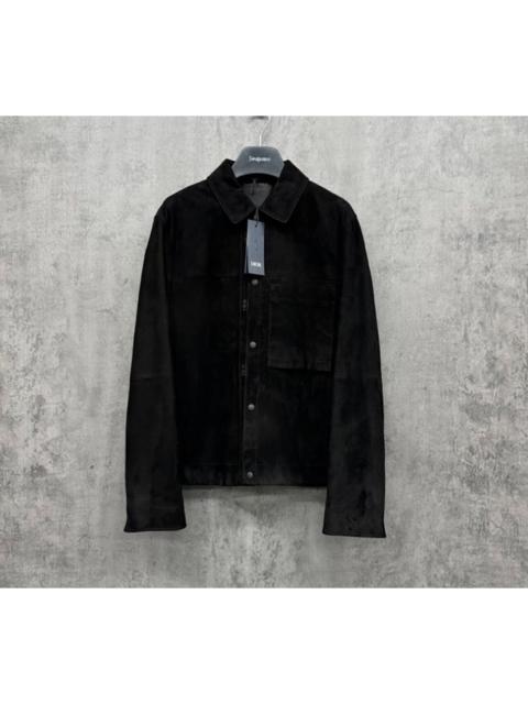 Dior Dior 2026 New Embossed Logo Suede Button-Down Leather Jacket