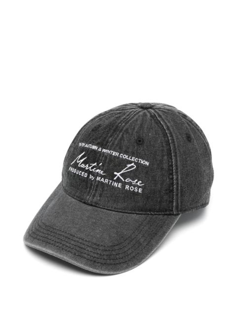 Martine Rose Martine Rose Logo-embroidery Denim Cap