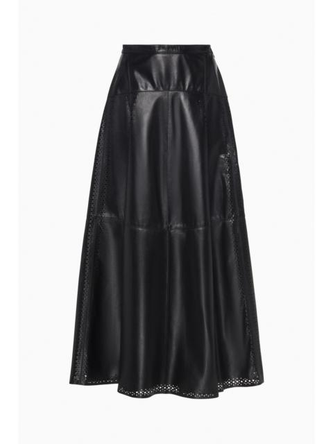 ULLA JOHNSON Aninda Leather Midi Skirt