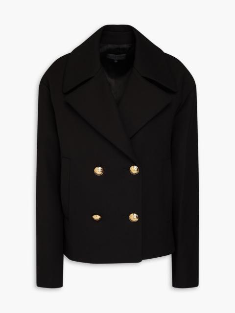 NILI LOTAN Cleophee double-breasted cotton-twill coat