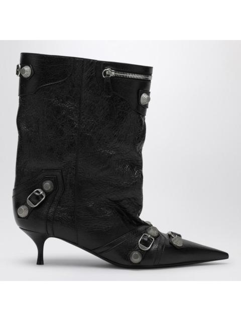 Balenciaga Cagole Wide Black Ankle Boot Women