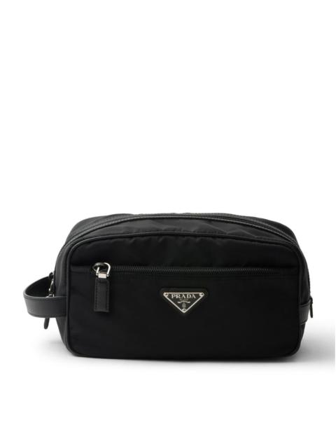 Prada Prada Men Travel Pouch In Re-Nylon And Saffiano