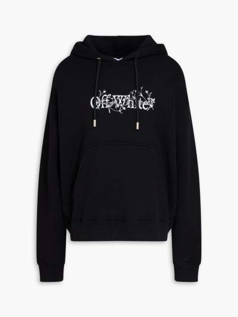 Off-White Printed French cotton-terry hoodie