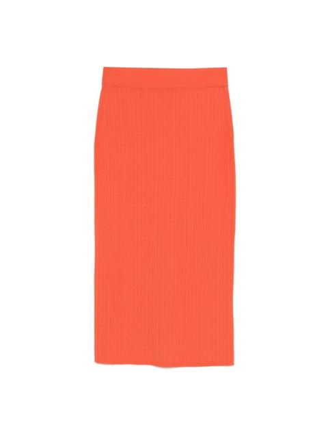 ribbed midi skirt