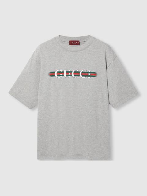 GUCCI Cotton jersey T-shirt with Gucci print