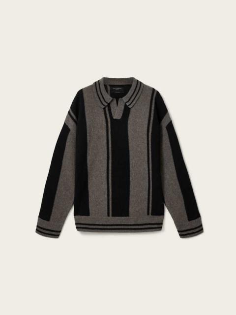 ALLSAINTS TAYLOR LONG SLEEVE WOOL POLO