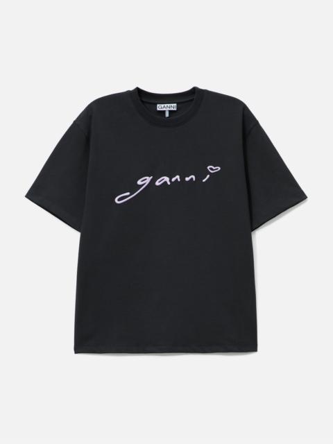 GANNI T-SHIRT IN GREY