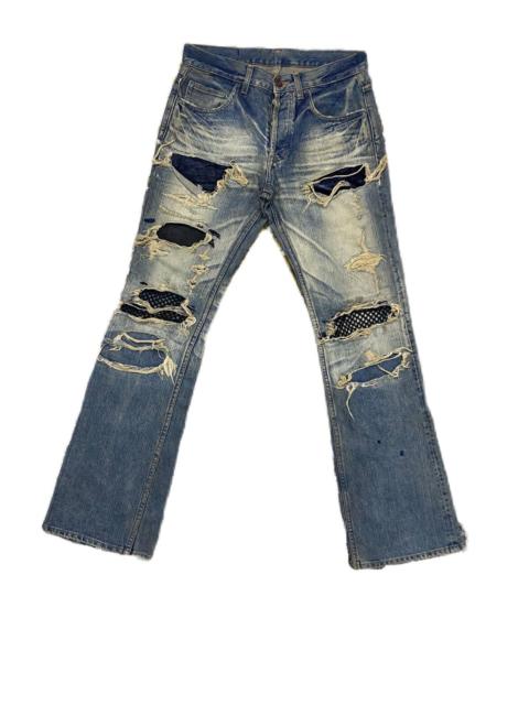 Other Designers Japanese Brand - FLARE Japan Brand Patchwork Tetei Ripped Design