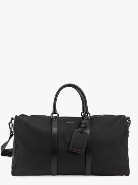 Other Designers Kiton Ciro Paone Nylon Duffel Bag With Leather Inserts