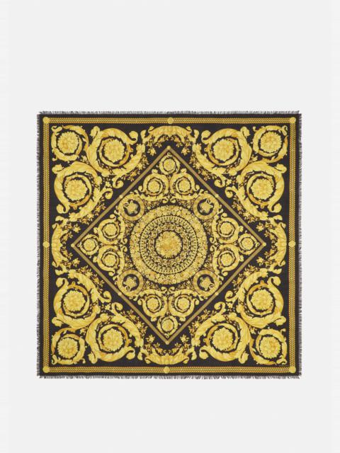 VERSACE Barocco Fringed Shawl 55"