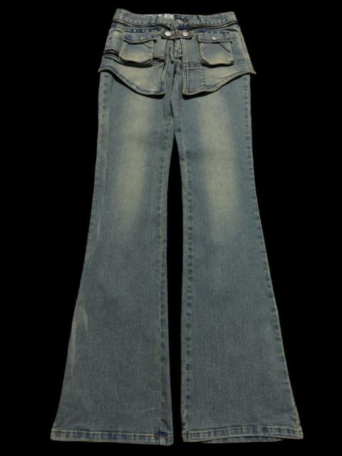 Very Rare - 💥Insane Pocket 90s Wink Wink Denim Rusty Mudwash Flare Jean