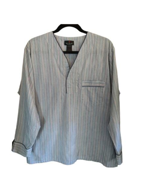 Bill Blass Menswear Striped Tunic Long Sleeve Shirt Large
