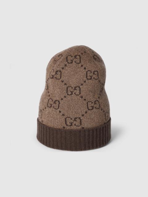 GUCCI GG cashmere lamé hat