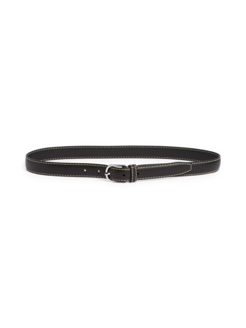 TOTEME TOTEME Slim Leather Belt in Black at Nordstrom