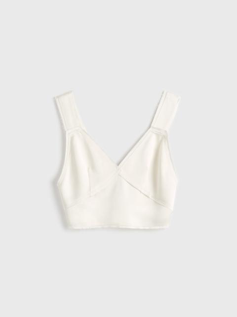 TOTEME Cropped satin camisole off-white
