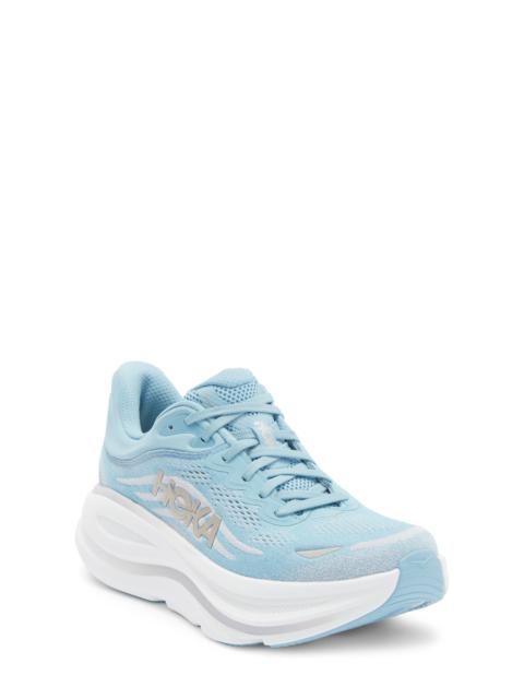 HOKA HOKA Bondi 9 Running Shoe in Raindrop /Ash Grey at Nordstrom
