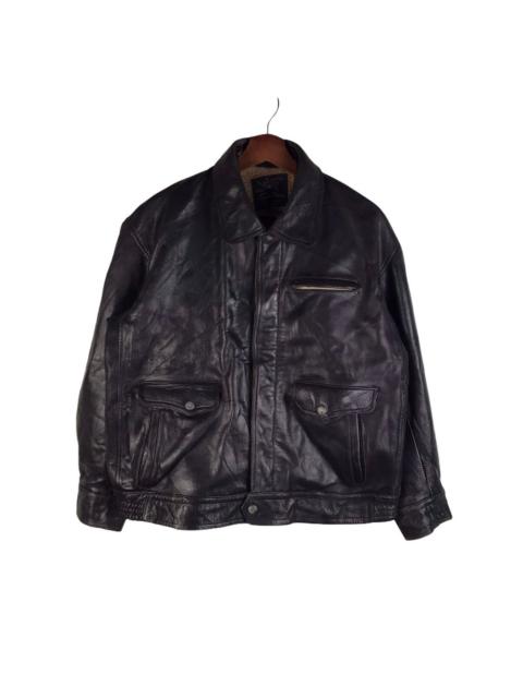 Other Designers Vintage Superman Sherpa Lined Leather Jacket