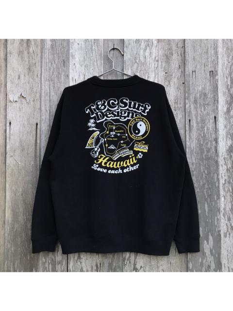 Other Designers Vintage - Vintage T&C Surf Hawaii Spell Out Sweatshirt Big Logo