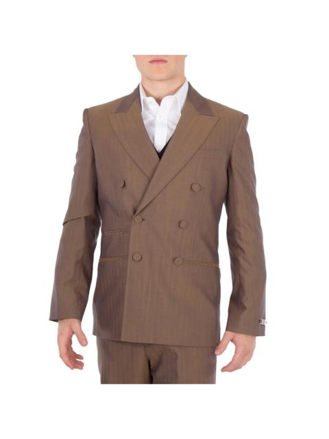 Burberry Burberry Herringbone Double-Breasted Wool Blazer