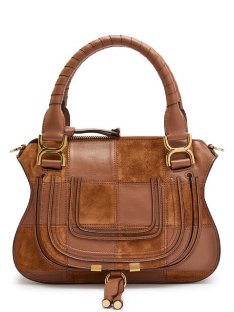 Chloé Chloe Marcie Patchwork Suede and Leather Shoulder bag
