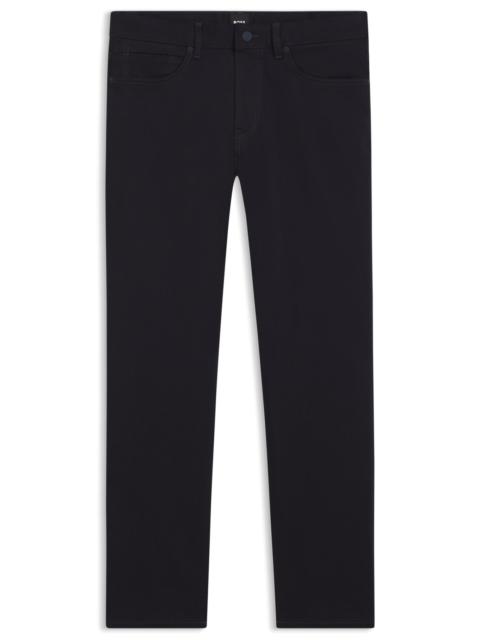 BOSS DELAWARE SLIM-FIT TROUSERS IN FADE-RESISTANT TWILL