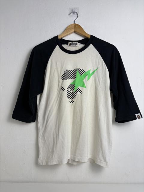 A BATHING APE® 🔥HOT🔥VINTAGE BAPE STA APE FACE 3/4 TEE VERY RARE 
